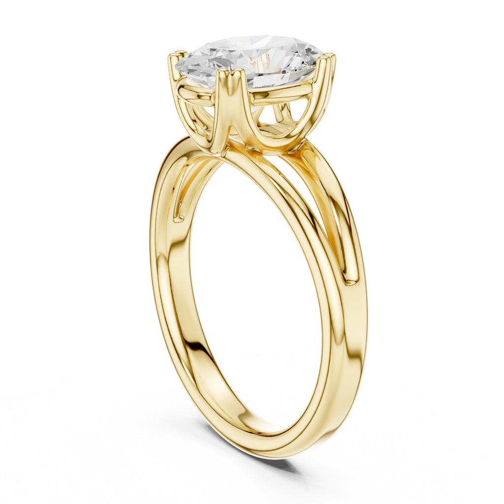2.00 ct Open Frame Ring 2ct Yellow Gold Oval