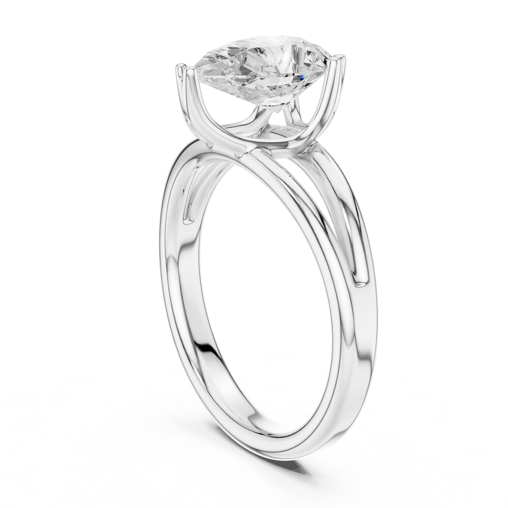 2.00 ct Open Frame Ring 2ct White Gold Pear