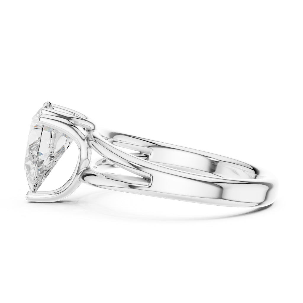 2.00 ct Open Frame Ring 2ct White Gold Pear