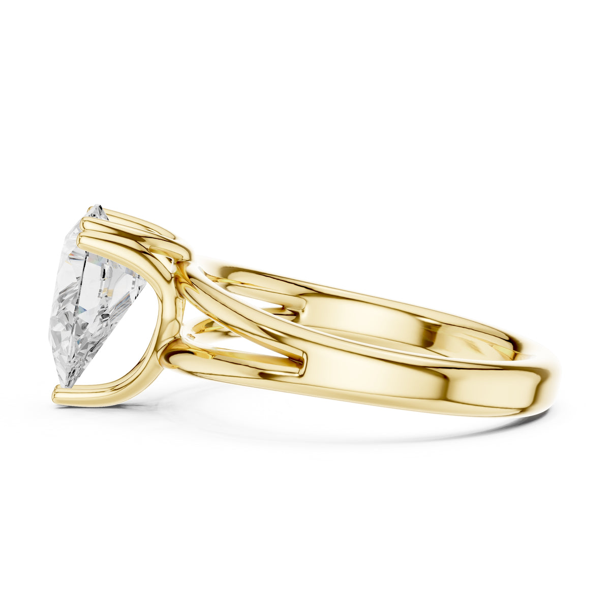 2.00 ct Open Frame Ring 2ct Yellow Gold Pear
