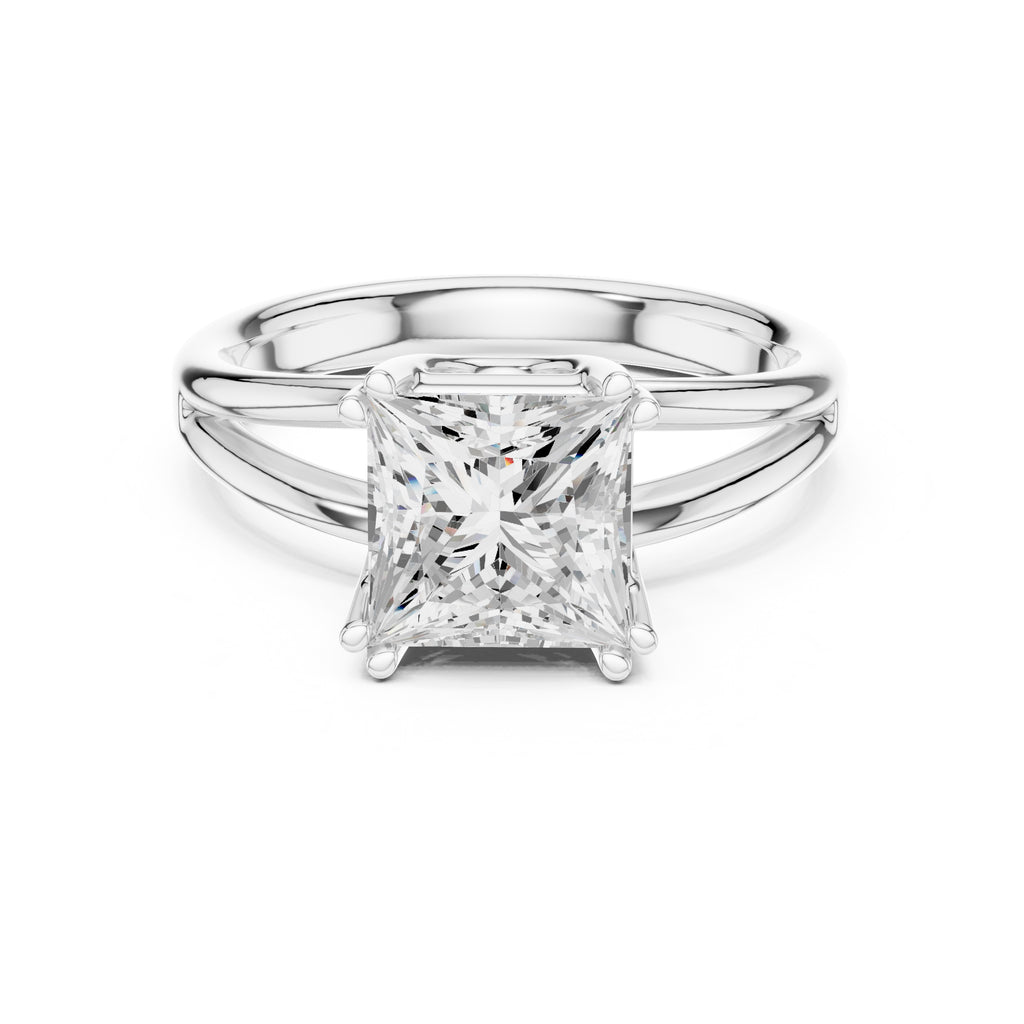 2.00 ct Open Frame Ring 2ct White Gold Princess