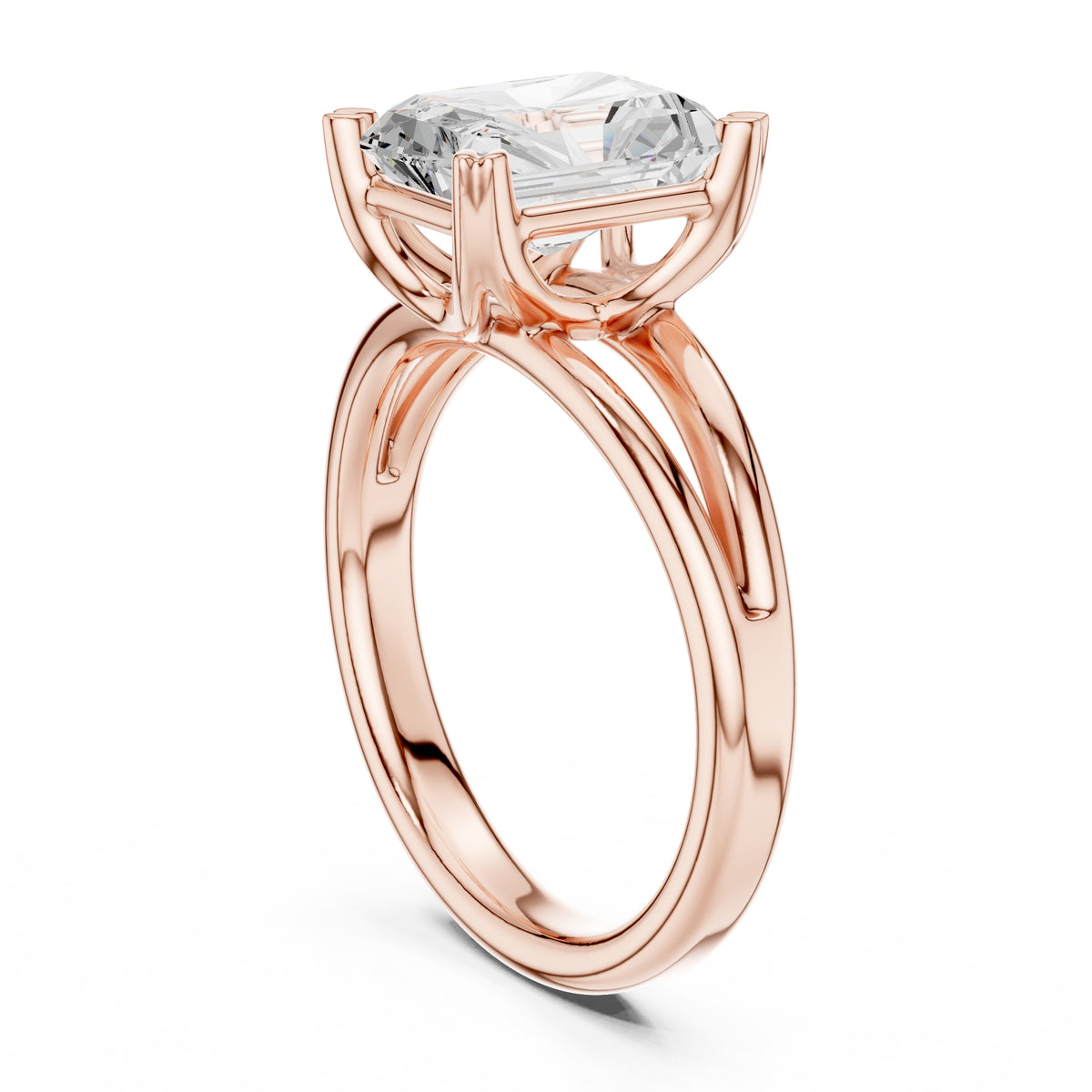 2.00 ct Open Frame Ring 2ct Rose Gold Radiant