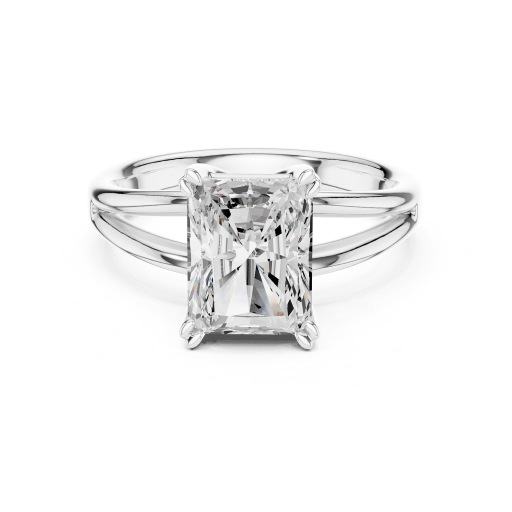 2.00 ct Open Frame Ring 2ct White Gold Radiant