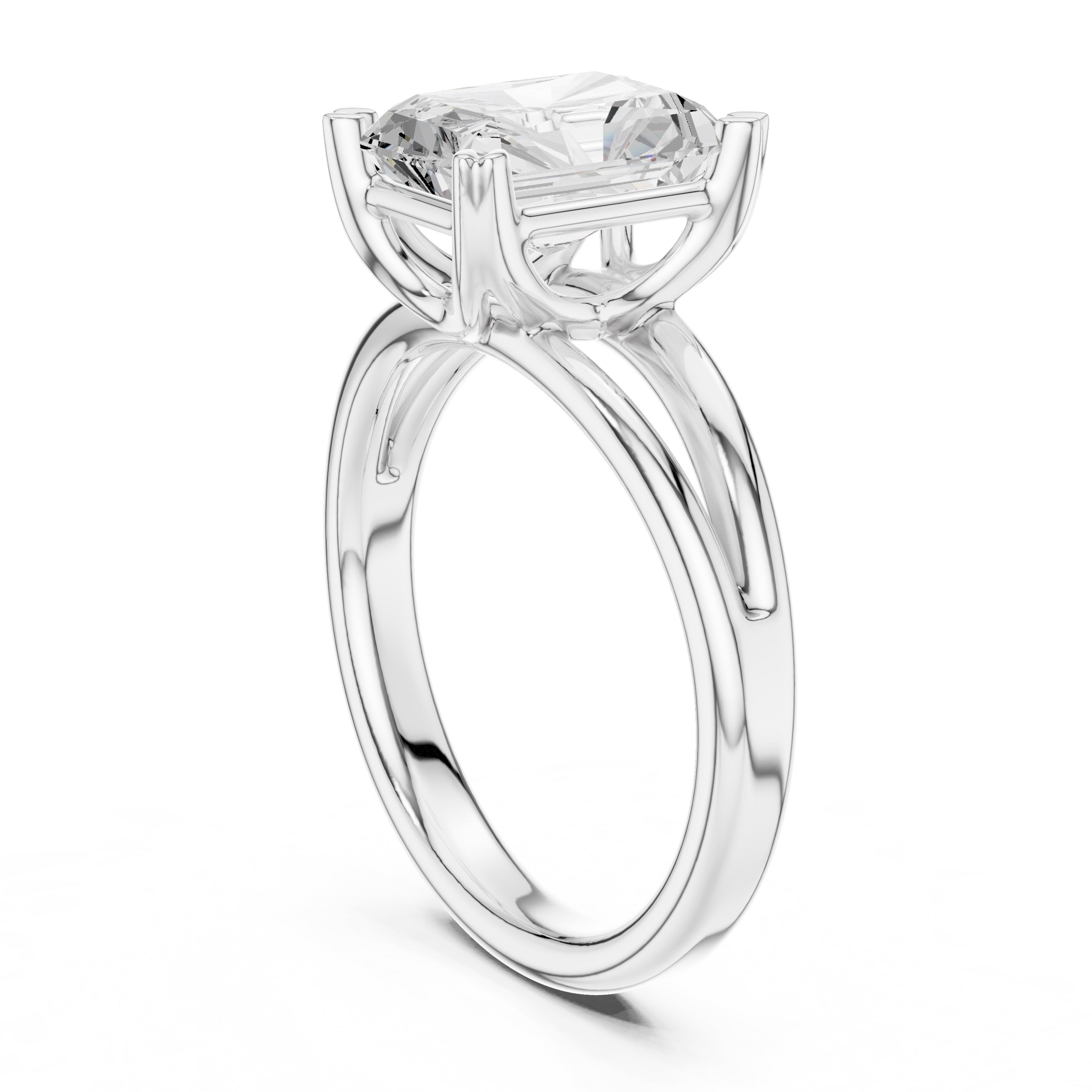 2.00 ct Open Frame Ring 2ct White Gold Radiant
