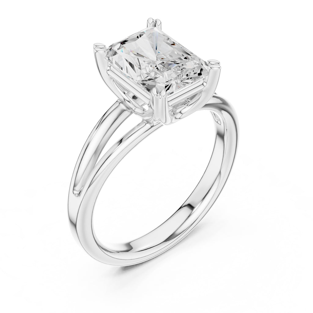 2.00 ct Open Frame Ring 2ct White Gold Radiant