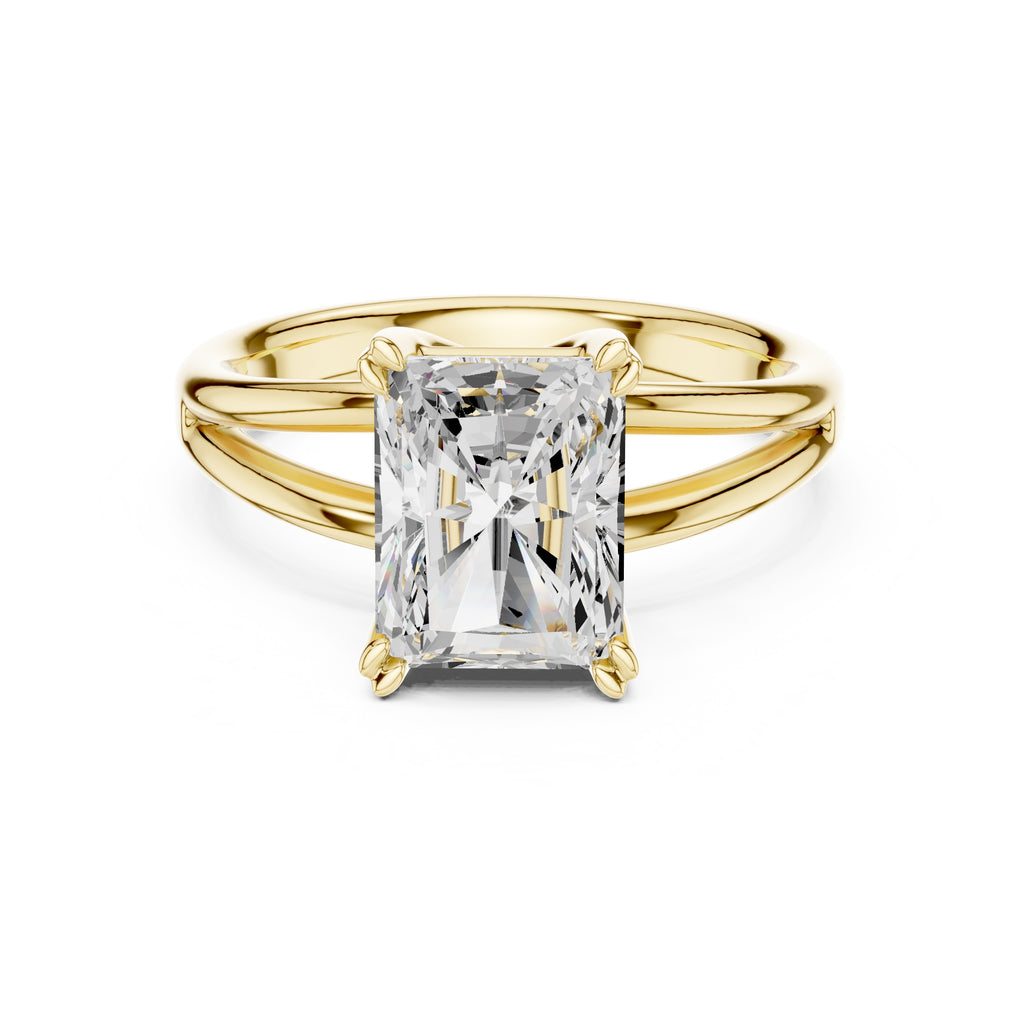 2.00 ct Open Frame Ring 2ct Yellow Gold Radiant