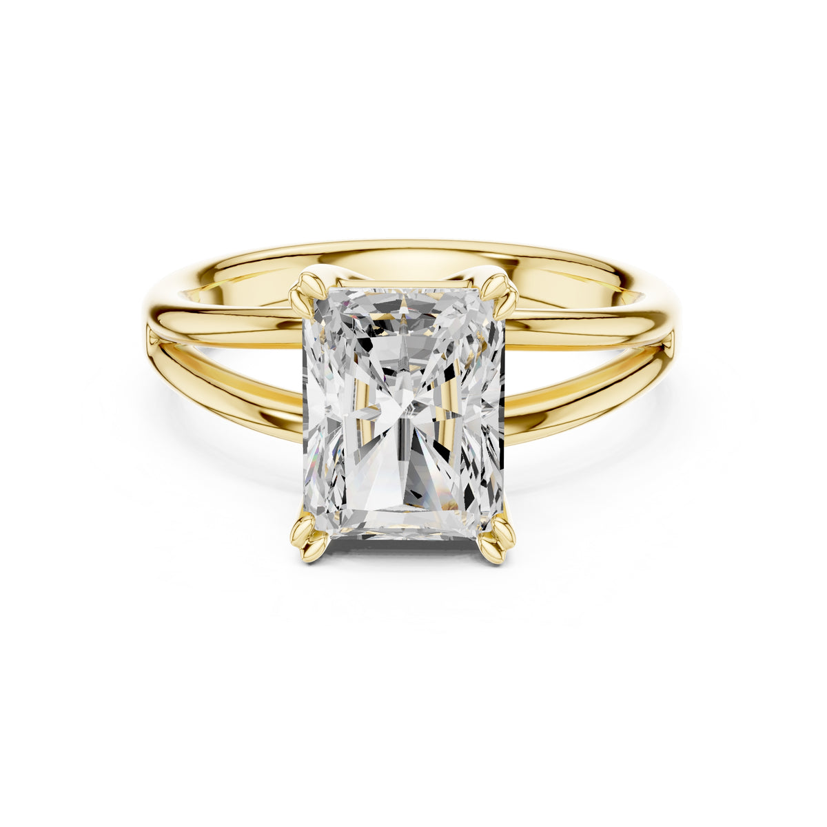 2.00 ct Open Frame Ring 2ct Yellow Gold Radiant