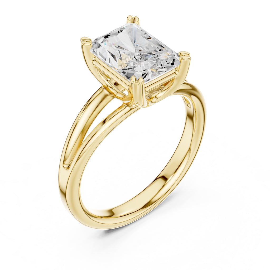 2.00 ct Open Frame Ring 2ct Yellow Gold Radiant