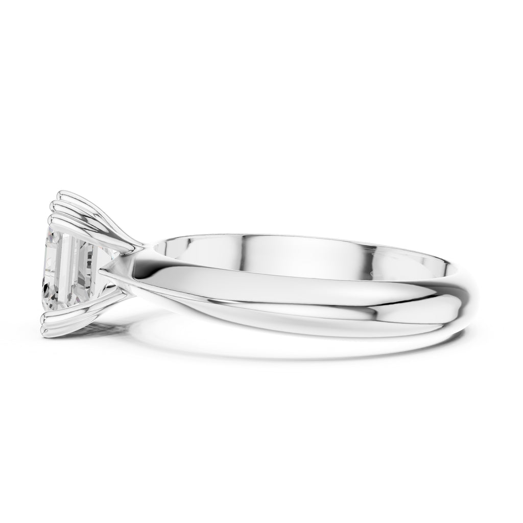 1.50 ct Twin-Claw Classic Ring 1.5ct White Gold Asscher