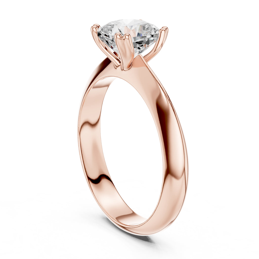 1.50 ct Twin-Claw Classic Ring 1.5ct Rose Gold Cushion
