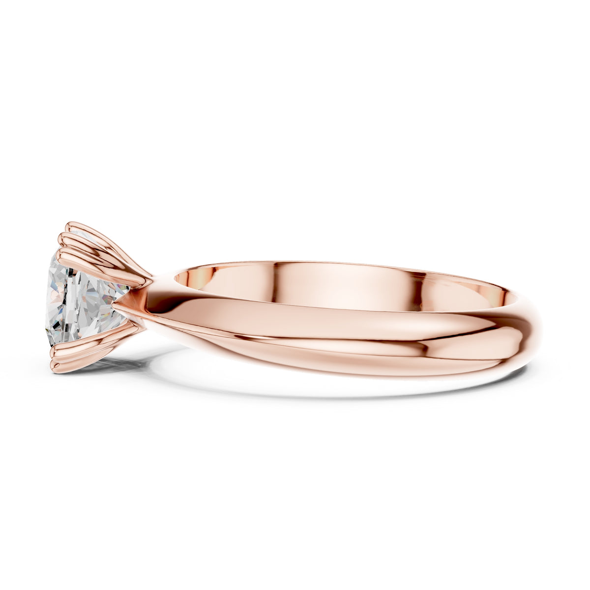 1.50 ct Twin-Claw Classic Ring 1.5ct Rose Gold Cushion