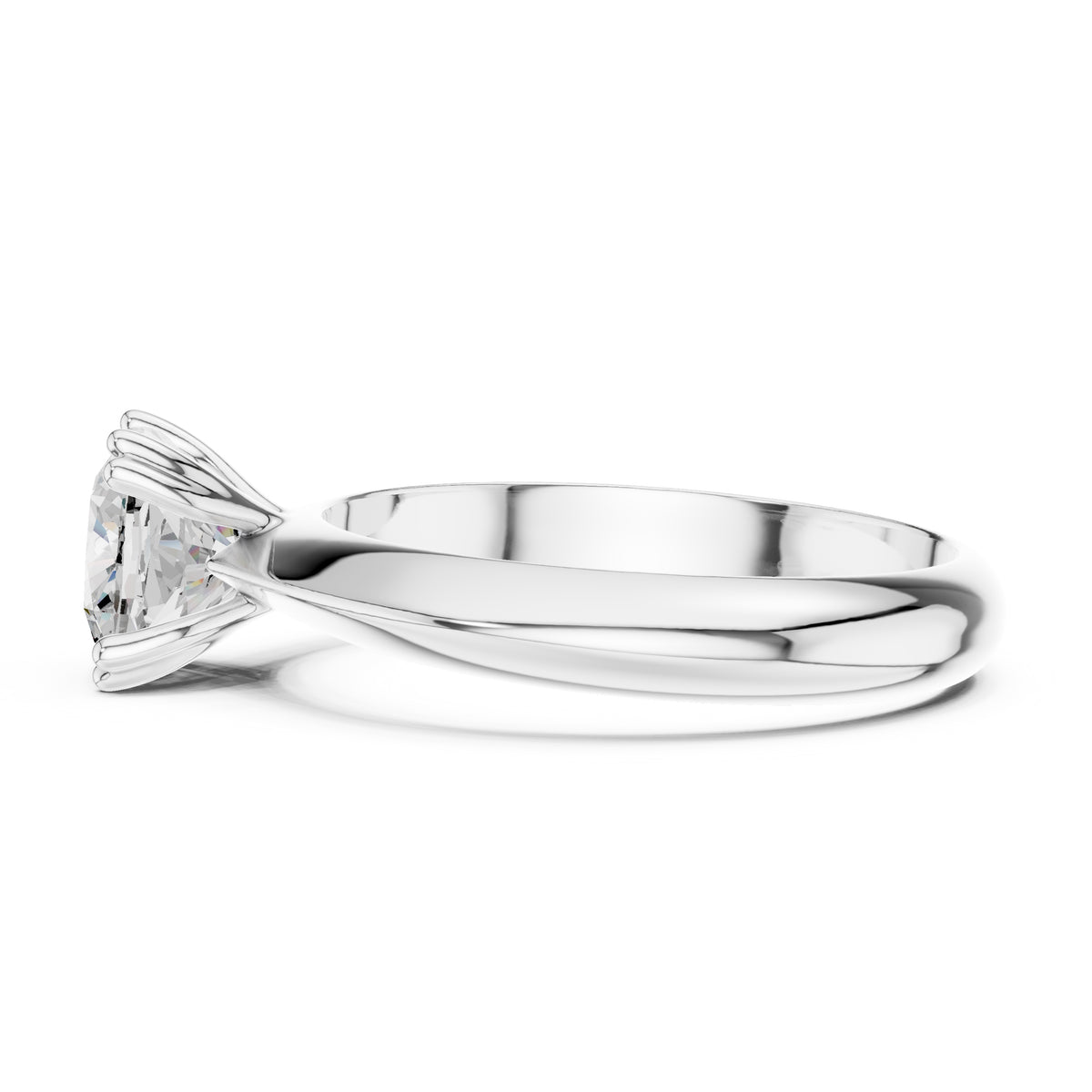 1.50 ct Twin-Claw Classic Ring 1.5ct White Gold Cushion