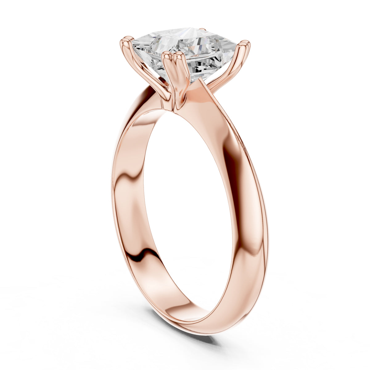 1.50 ct Twin-Claw Classic Ring 1.5ct Rose Gold Princess
