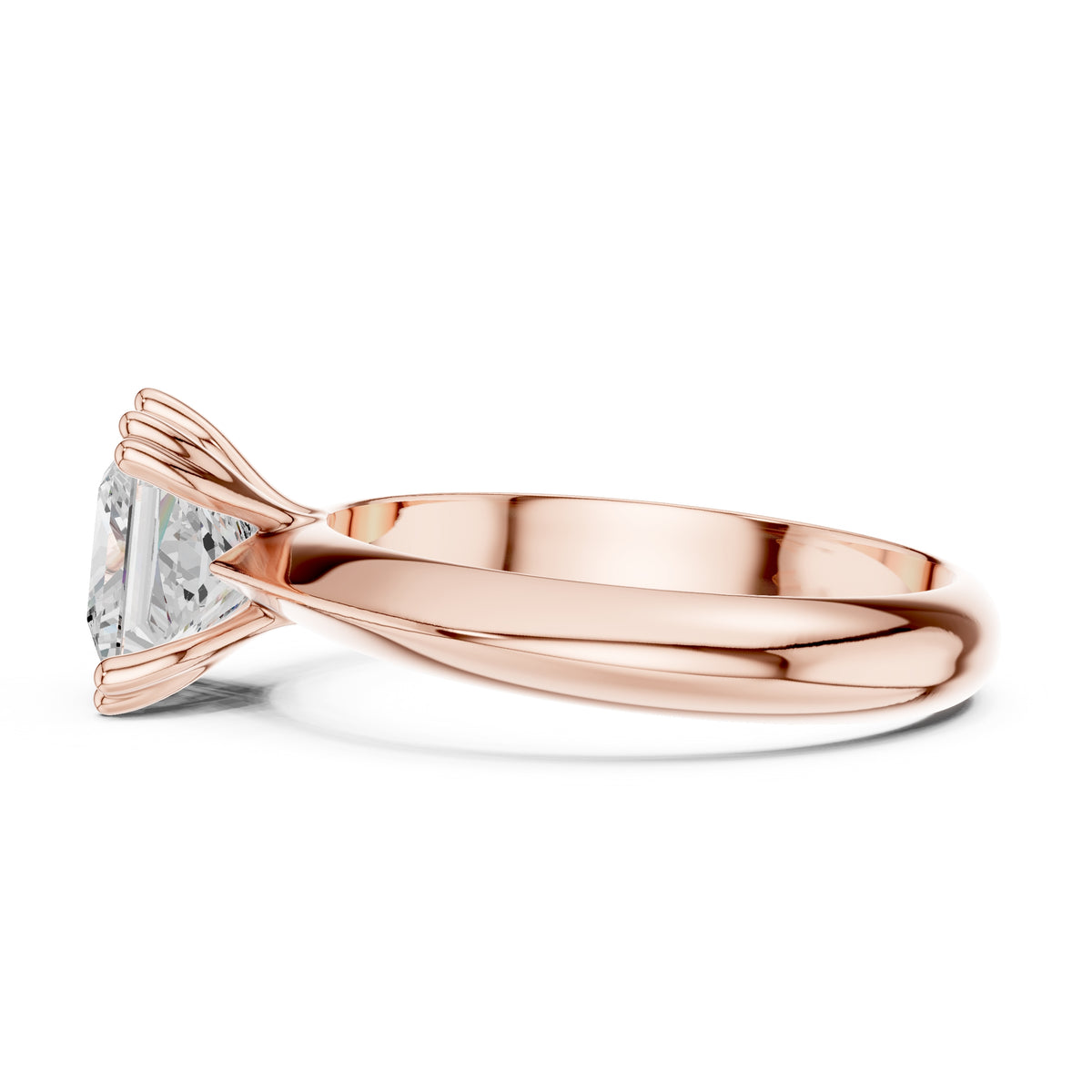 1.50 ct Twin-Claw Classic Ring 1.5ct Rose Gold Princess