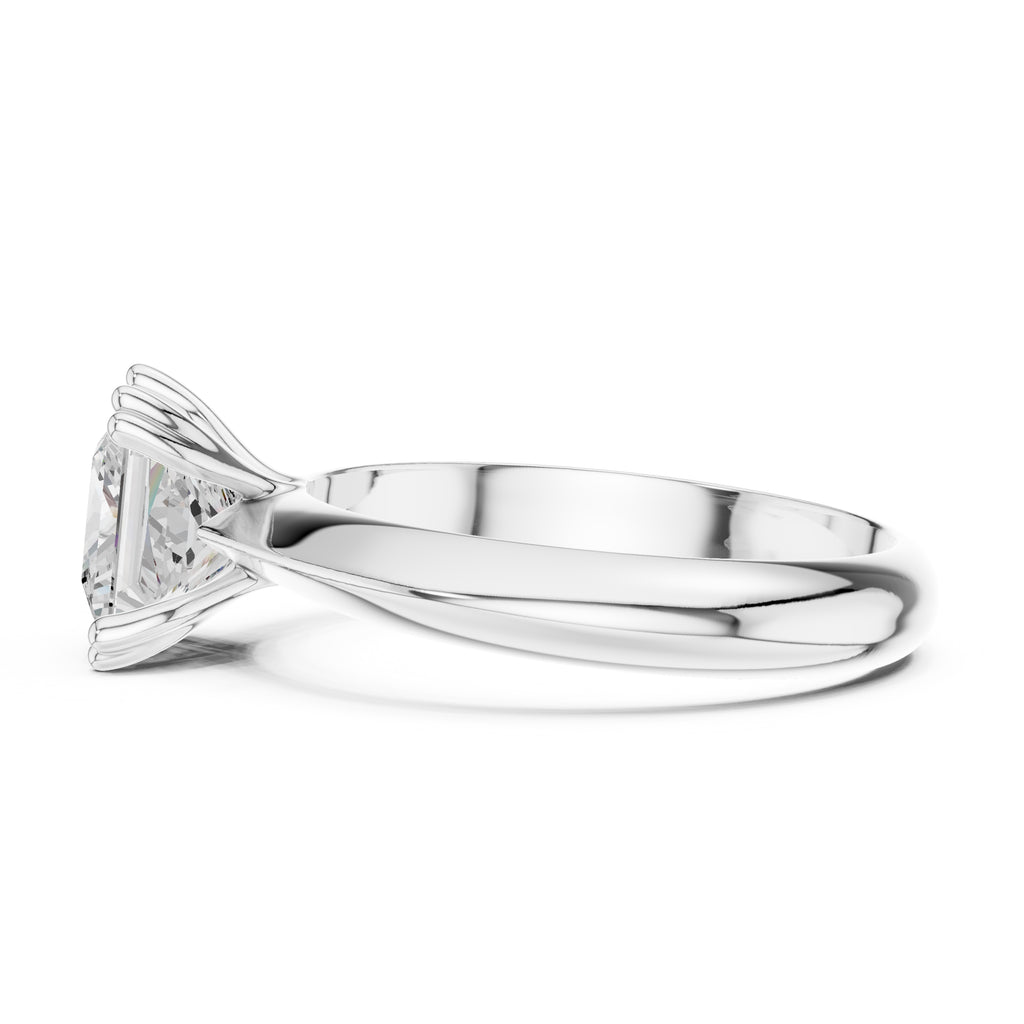 1.50 ct Twin-Claw Classic Ring 1.5ct White Gold Princess