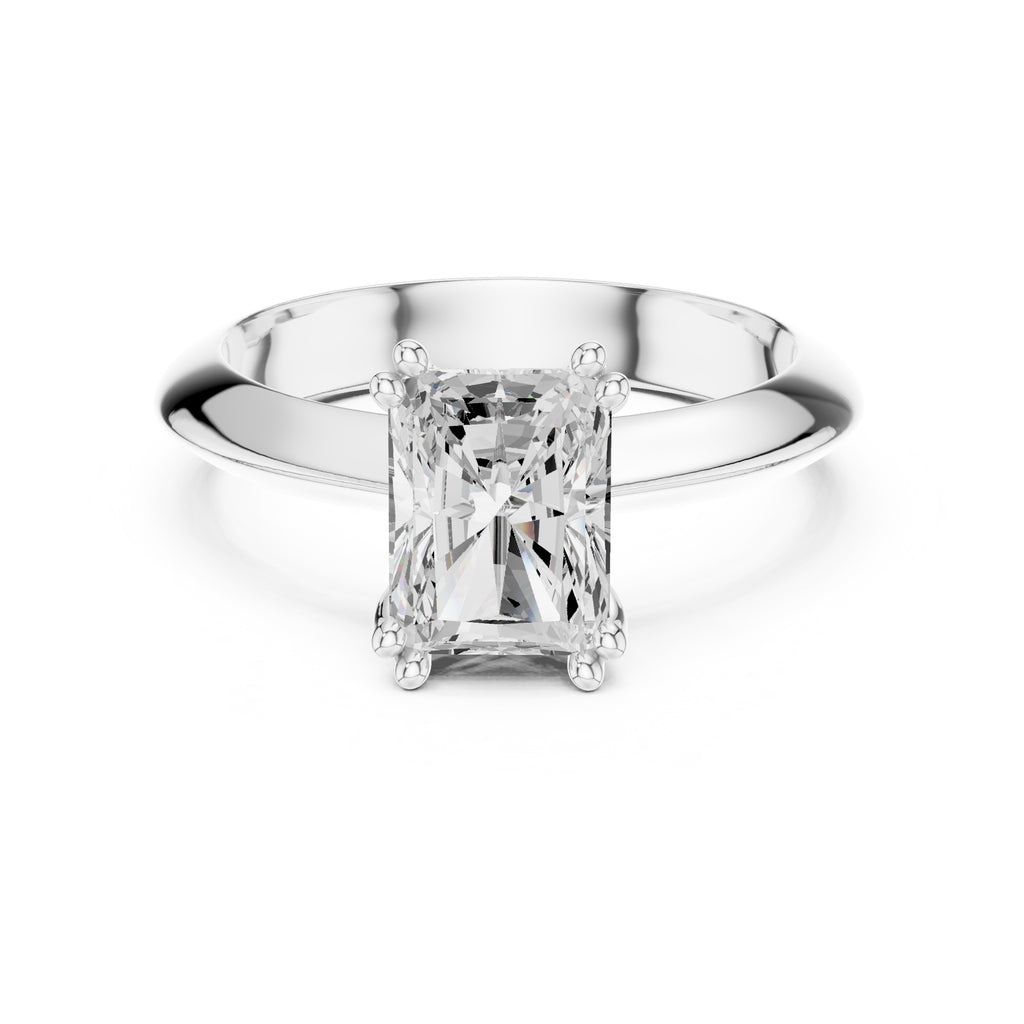 1.50 ct Twin-Claw Classic Ring 1.5ct White Gold Radiant