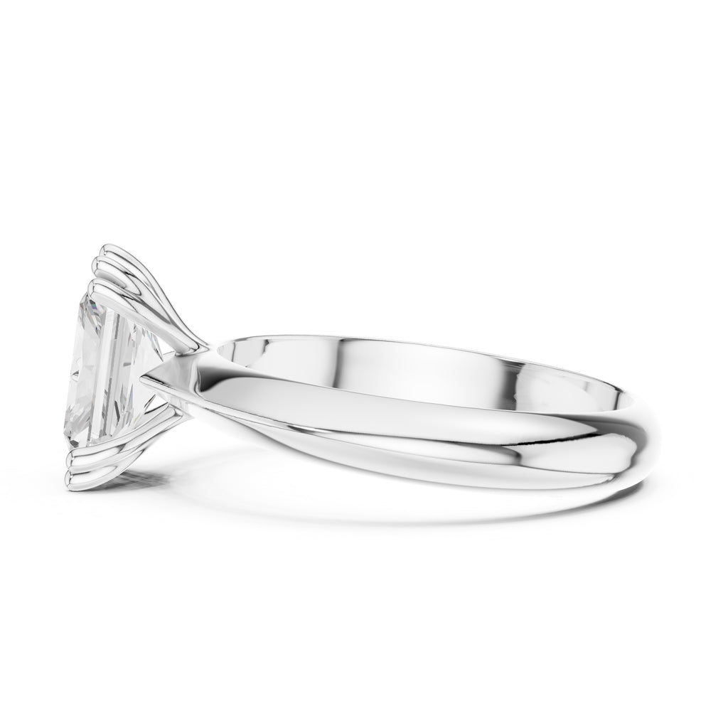 1.50 ct Twin-Claw Classic Ring 1.5ct White Gold Radiant