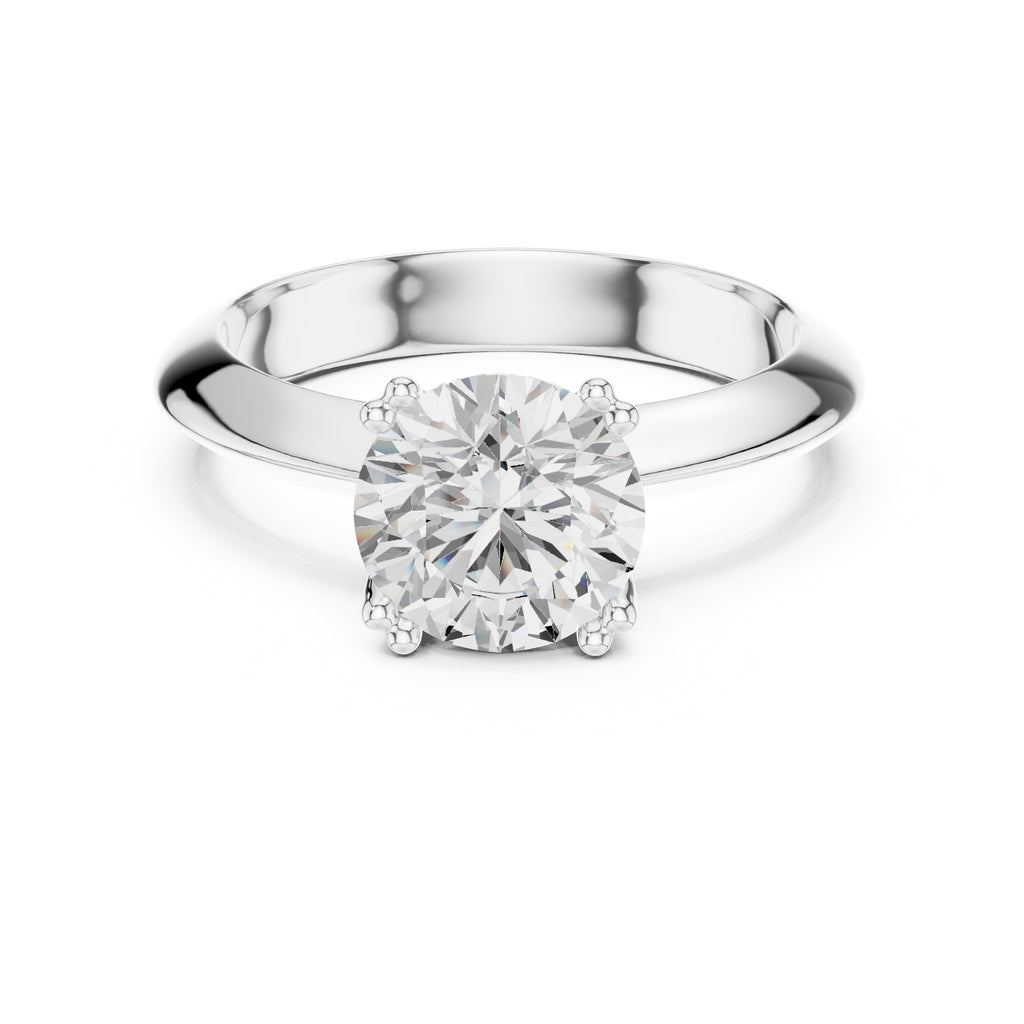 1.50 ct Twin-Claw Classic Ring 1.5ct White Gold Round