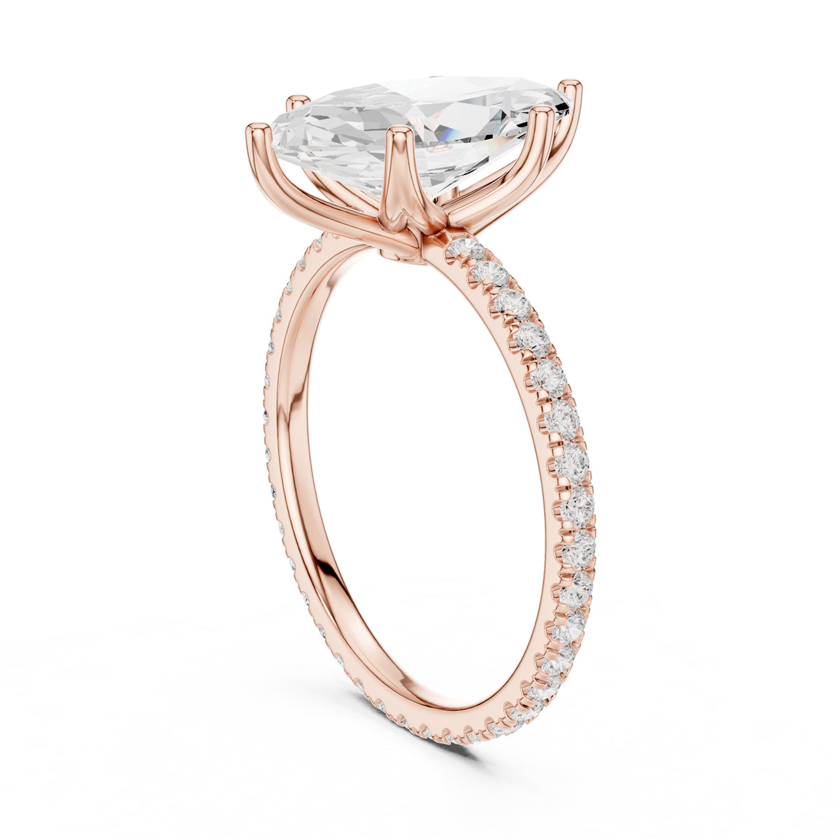 2.50 ct Petite Brilliance Ring 2.5ct Rose Gold Marquise