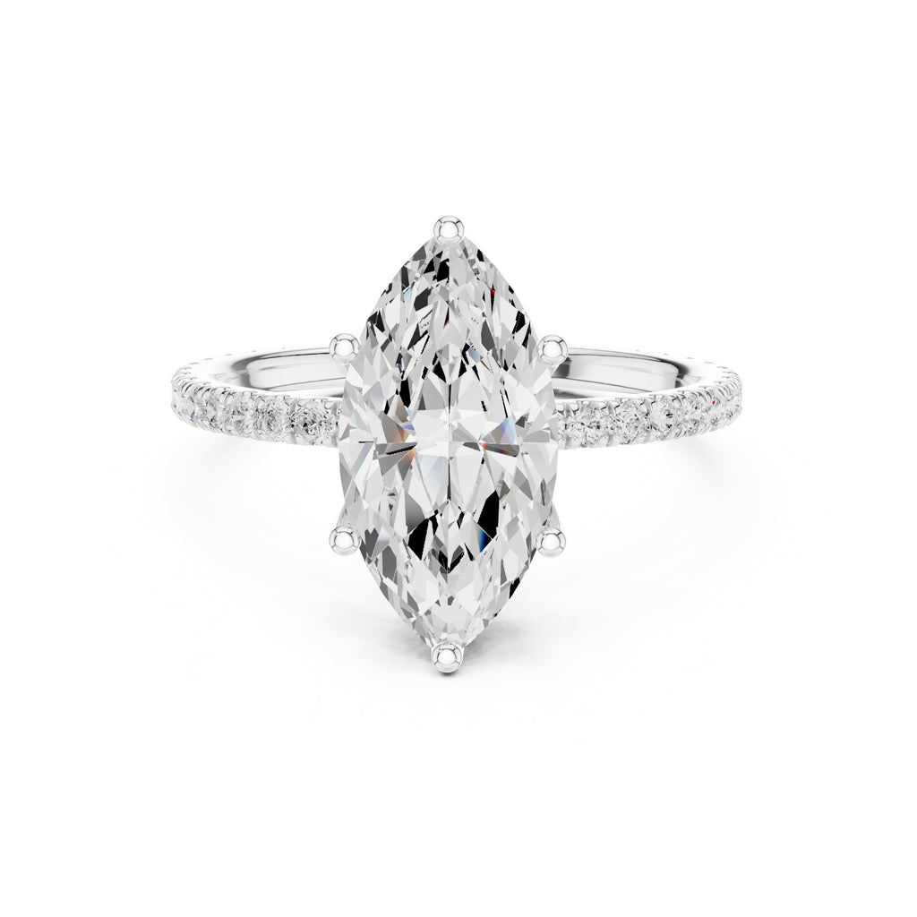 2.50 ct Petite Brilliance Ring 2.5ct White Gold Marquise