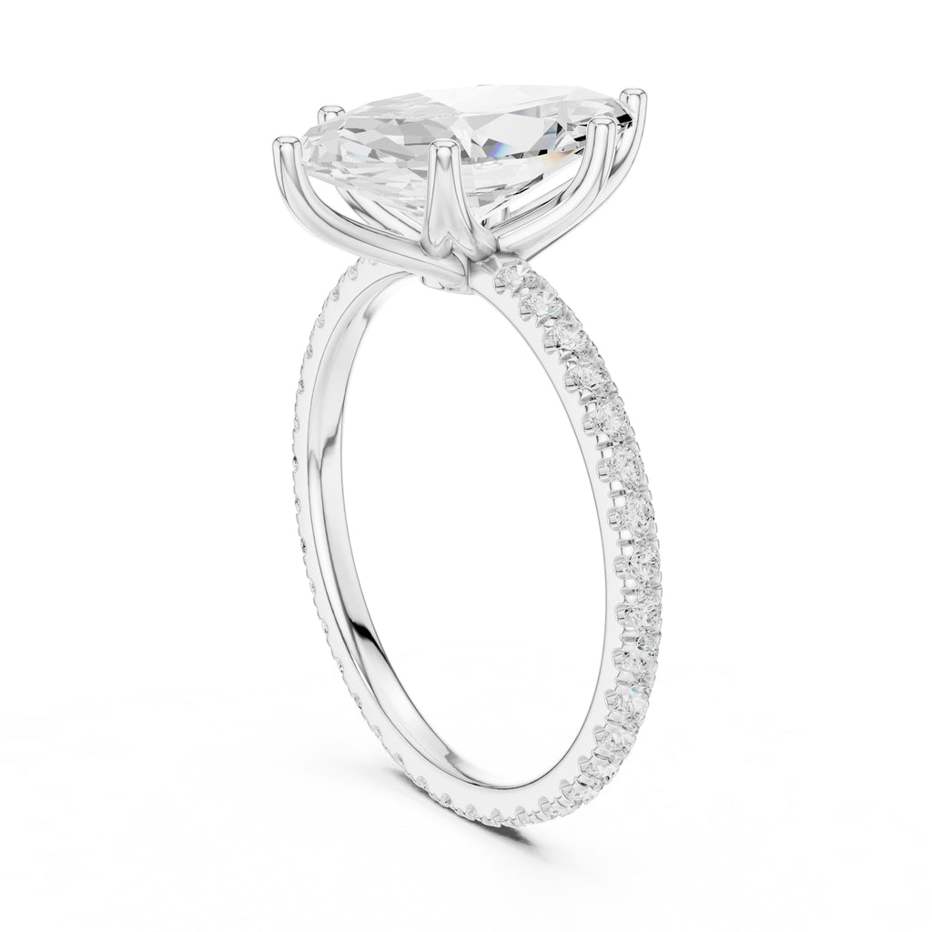 2.50 ct Petite Brilliance Ring 2.5ct White Gold Marquise