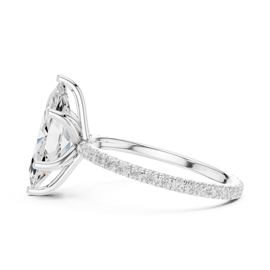 2.50 ct Petite Brilliance Ring 2.5ct White Gold Marquise