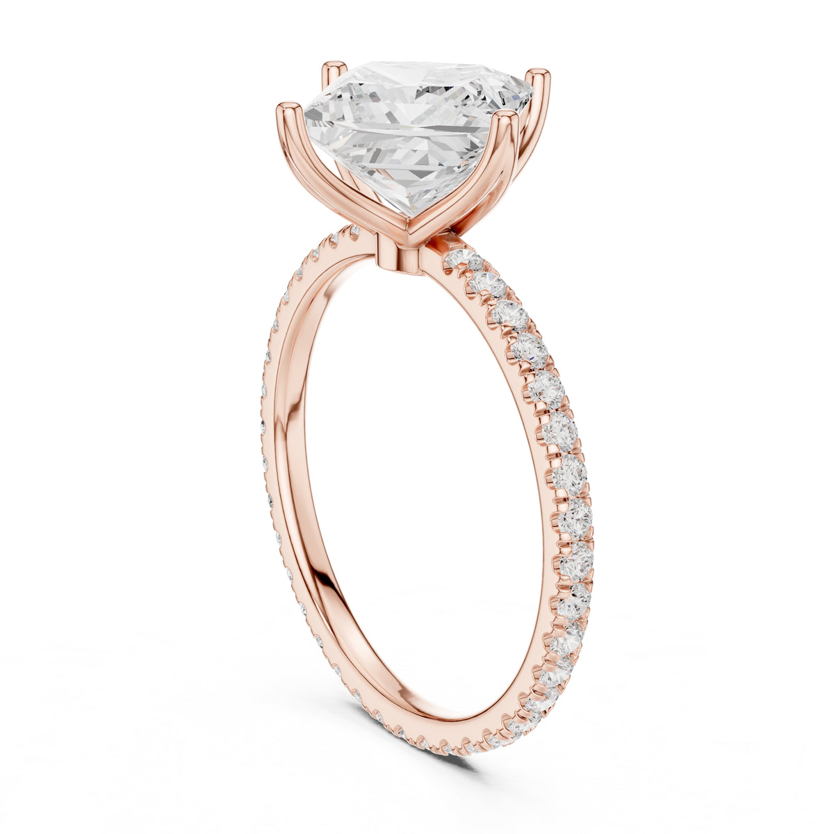 2.50 ct Petite Brilliance Ring 2.5ct Rose Gold Princess