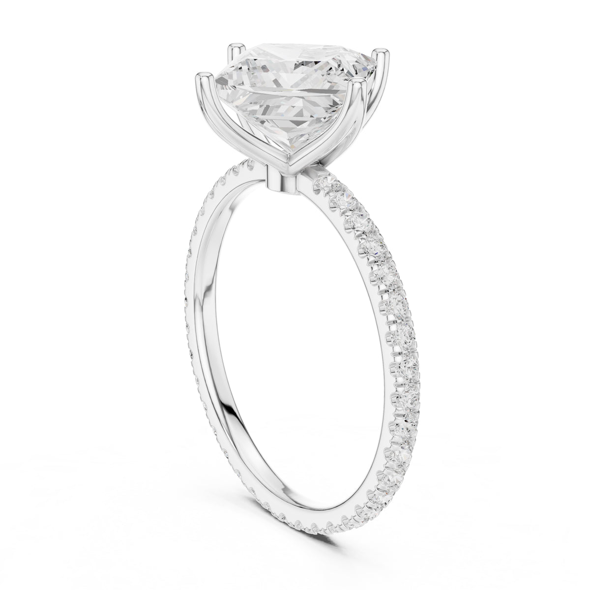 2.50 ct Petite Brilliance Ring 2.5ct White Gold Princess