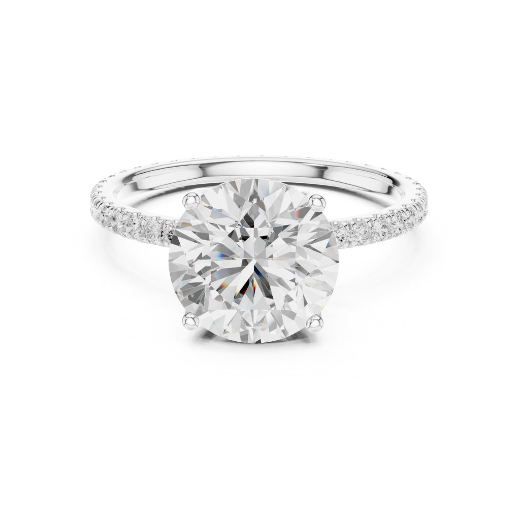 2.50 ct Petite Brilliance Ring 2.5ct White Gold Round