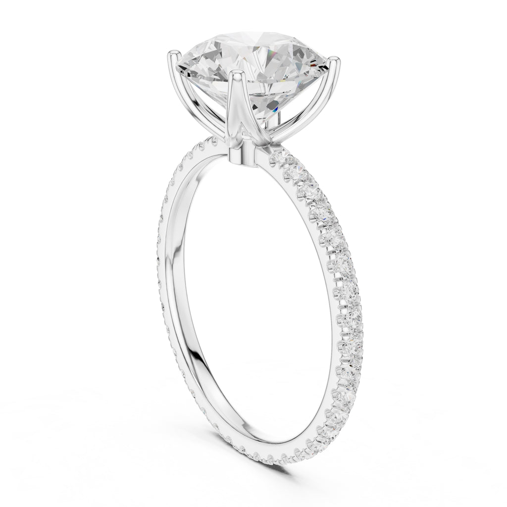 2.50 ct Petite Brilliance Ring 2.5ct White Gold Round