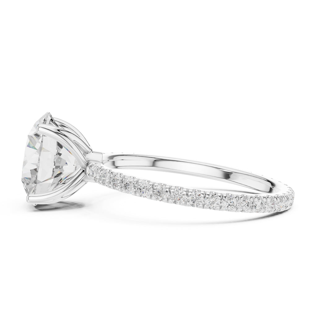 2.50 ct Petite Brilliance Ring 2.5ct White Gold Round