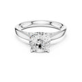 2.00 ct Tapered Classic Solitaire 2ct White Gold Cushion