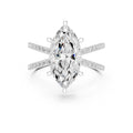 2.50 ct Entwined Embrace Ring 2.5ct White Gold Marquise