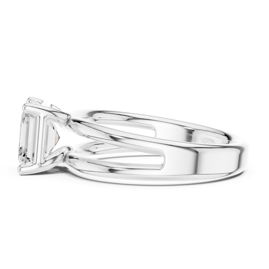 2.00 ct Floating Horizon Ring 2ct White Gold Asscher