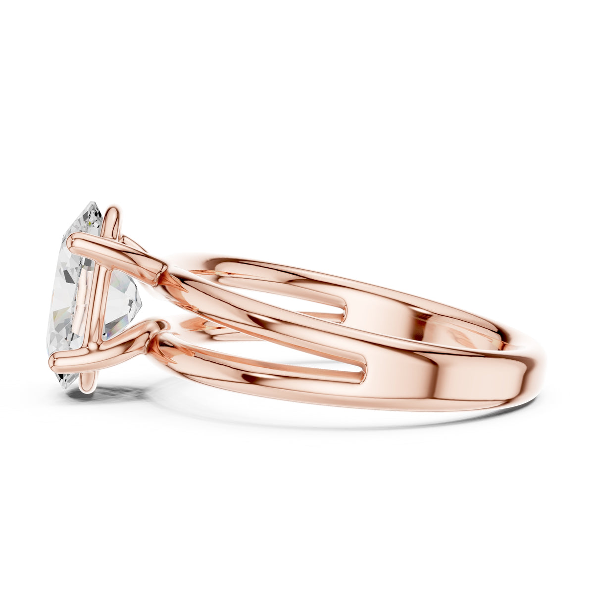 2.00 ct Floating Horizon Ring 2ct Rose Gold Oval