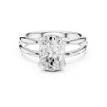 2.00 ct Floating Horizon Ring 2ct White Gold Oval