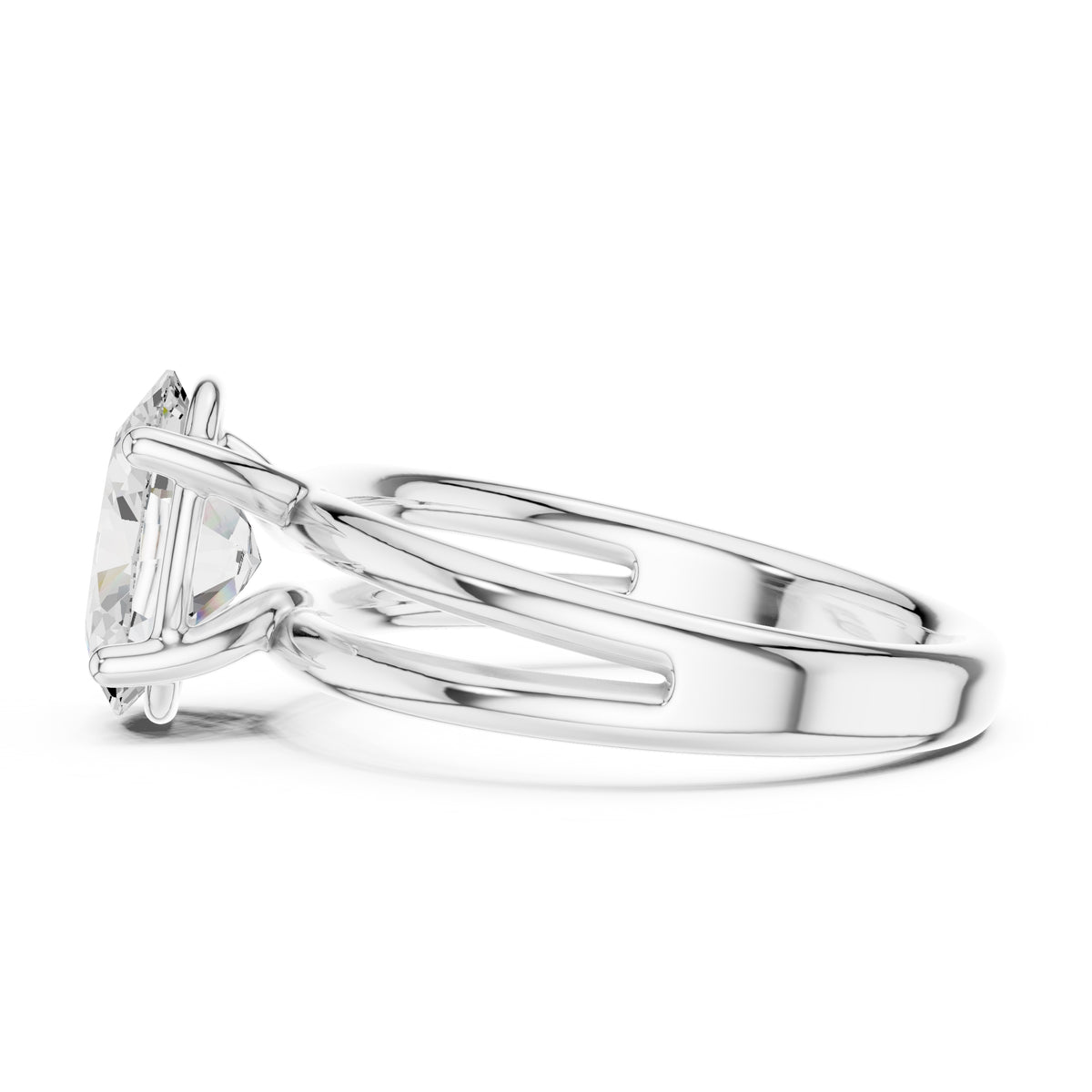 2.00 ct Floating Horizon Ring 2ct White Gold Oval
