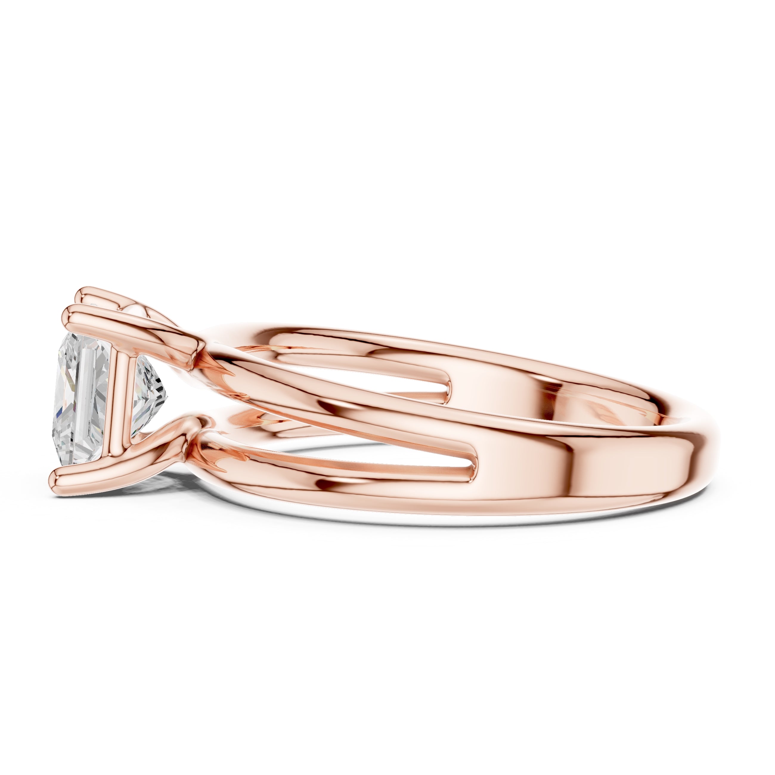 2.00 ct Floating Horizon Ring 2ct Rose Gold Princess