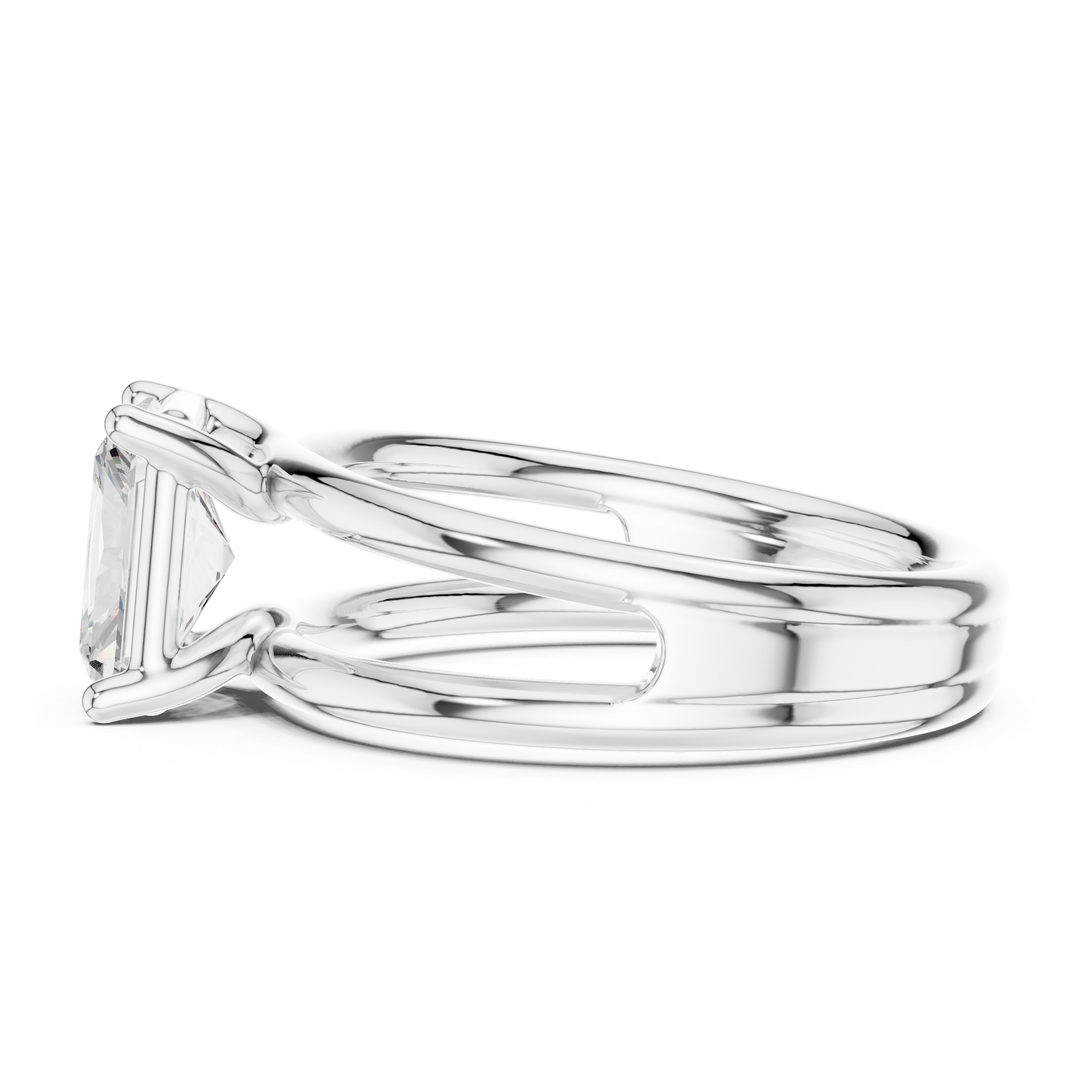 2.00 ct Floating Horizon Ring 2ct White Gold Radiant