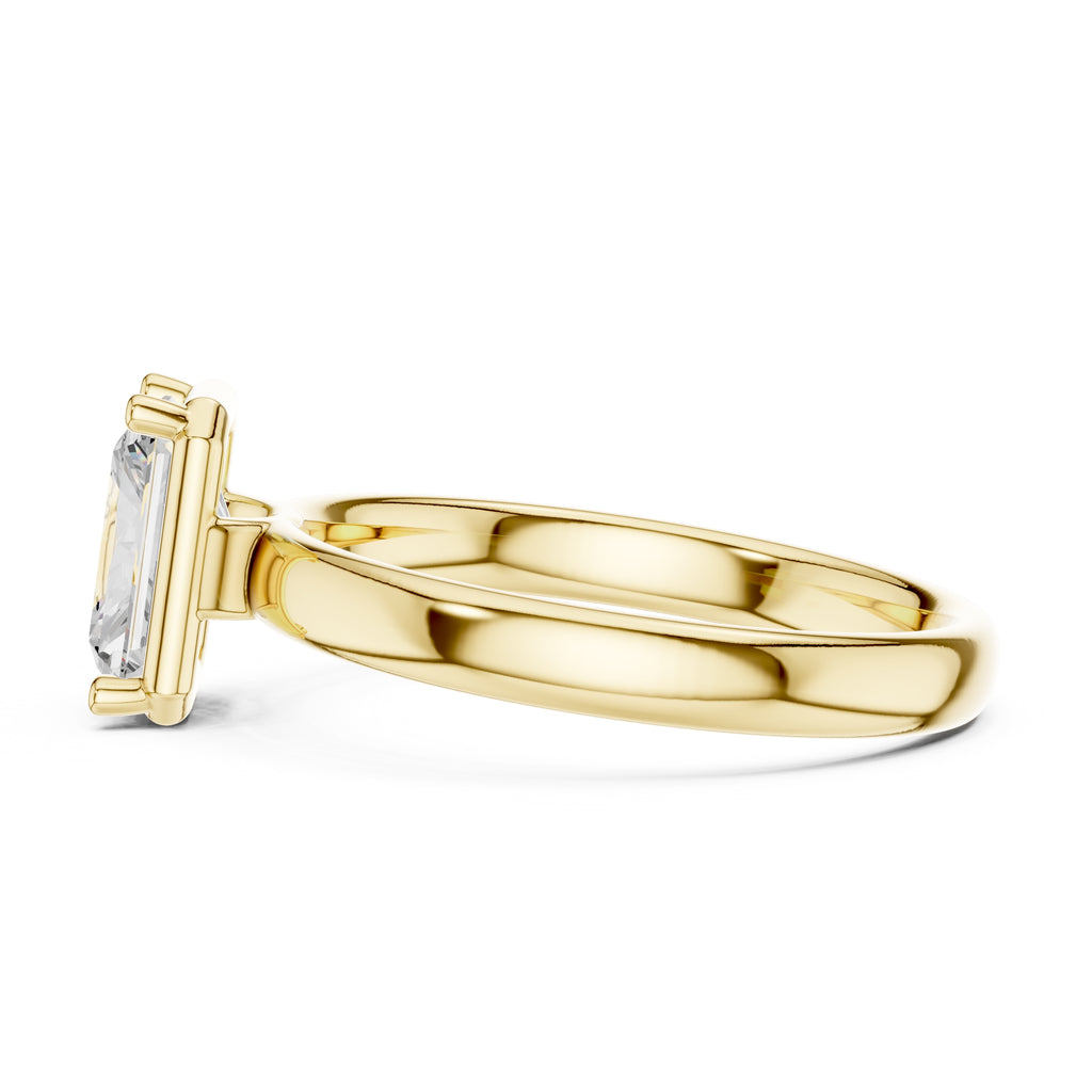 1.50 ct Golden Pillar Solitaire 1.5ct Yellow Gold Radiant
