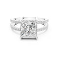 3.00 ct Crowned Bridge Ring White Gold Princess