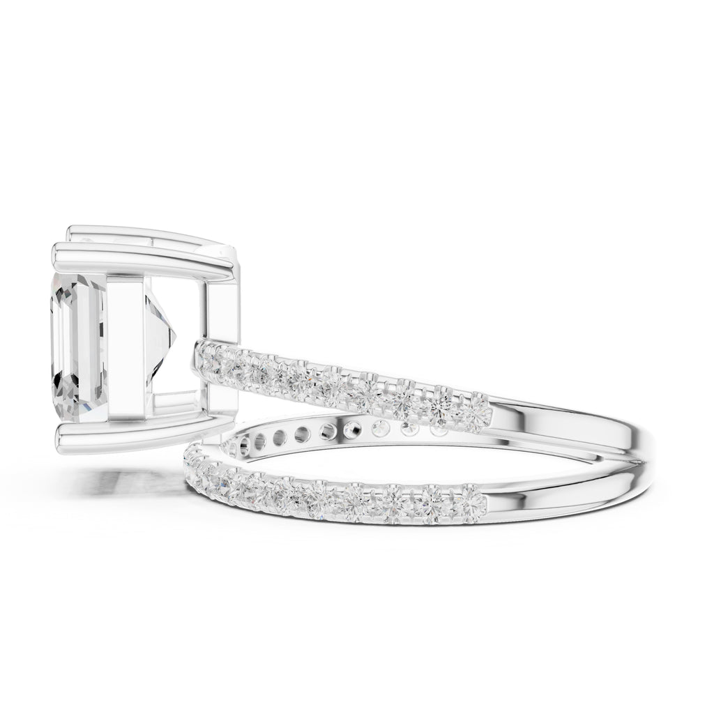 3.00 ct Intertwined Harmony Ring 3ct White Gold Asscher