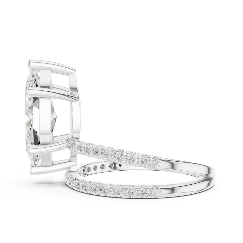 3.00 ct Intertwined Harmony Ring 3ct White Gold Marquise