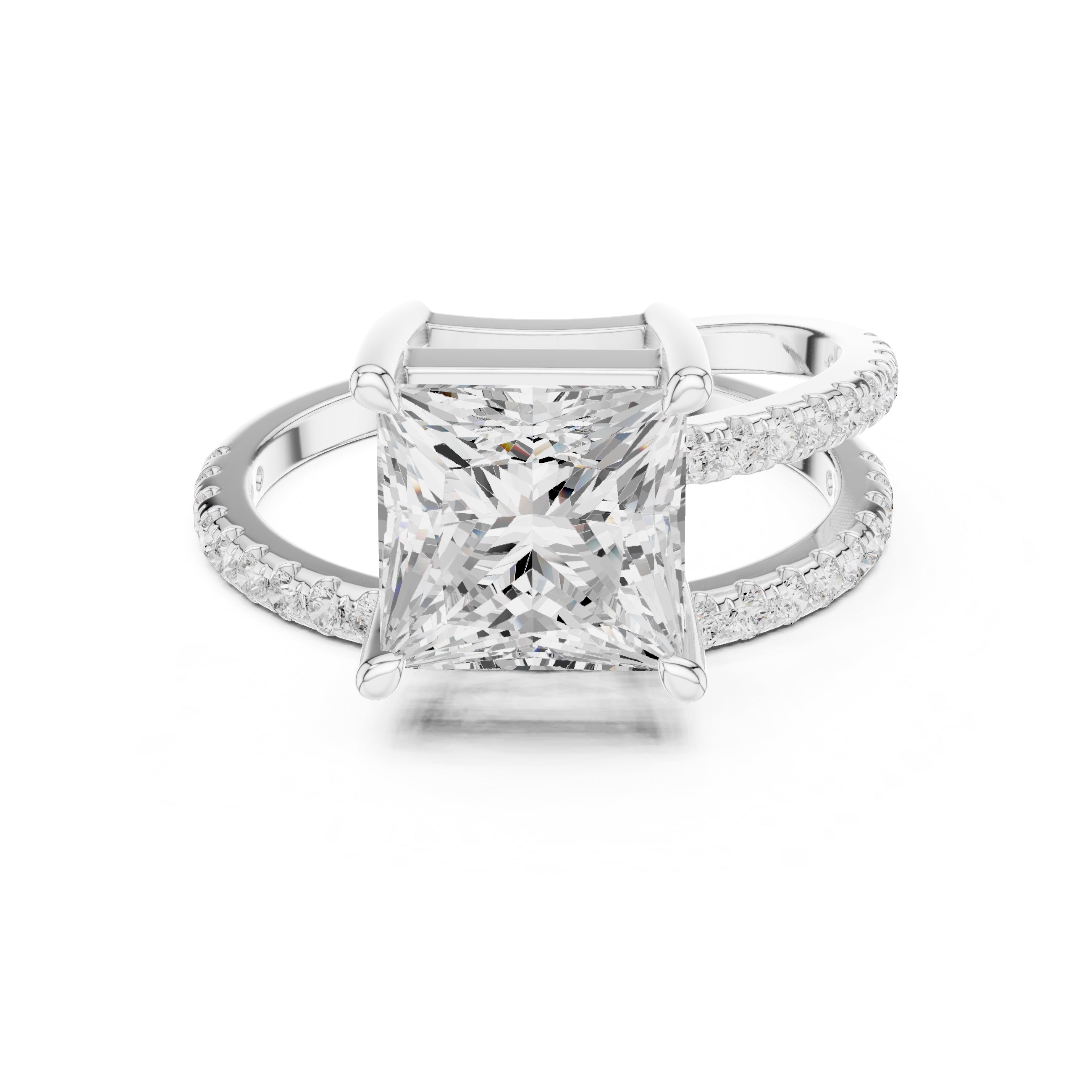 3.00 ct Intertwined Harmony Ring 3ct White Gold Princess