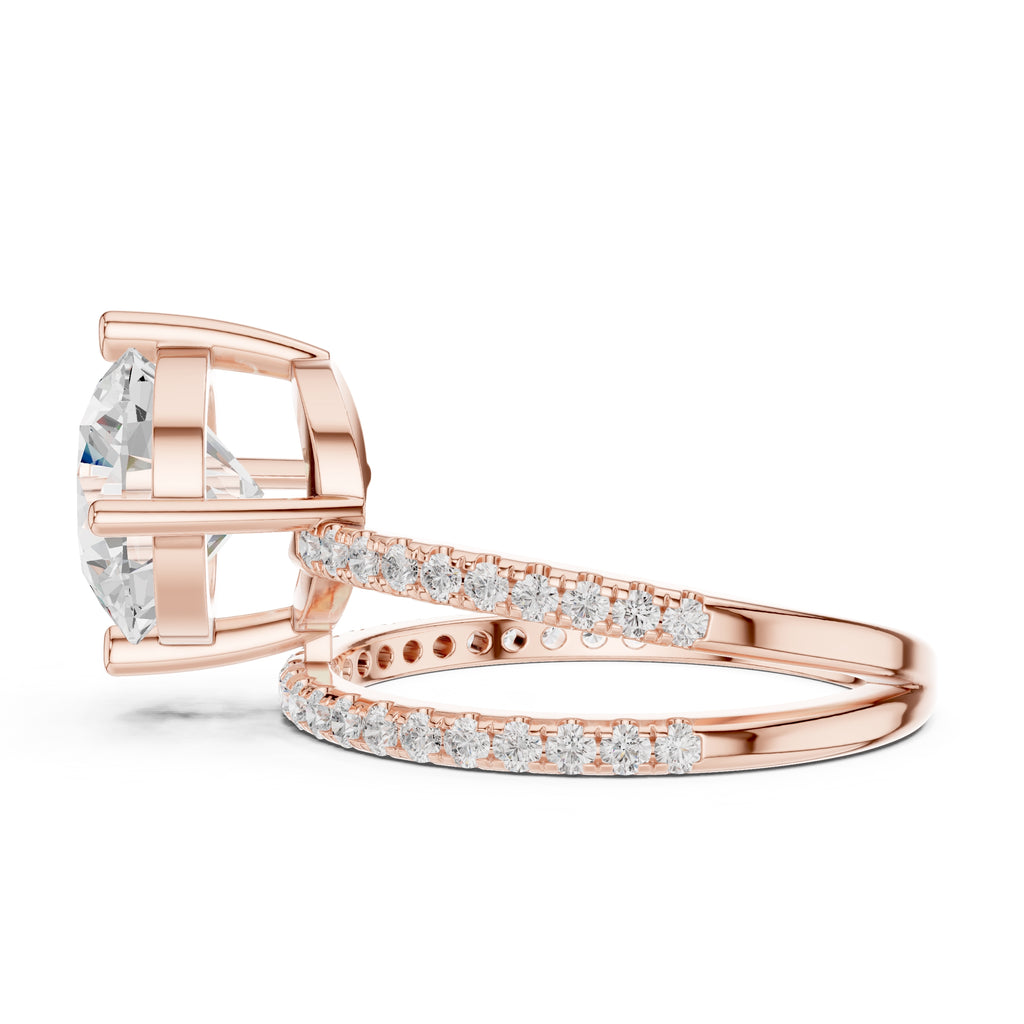3.00 ct Intertwined Harmony Ring 3ct Rose Gold Round