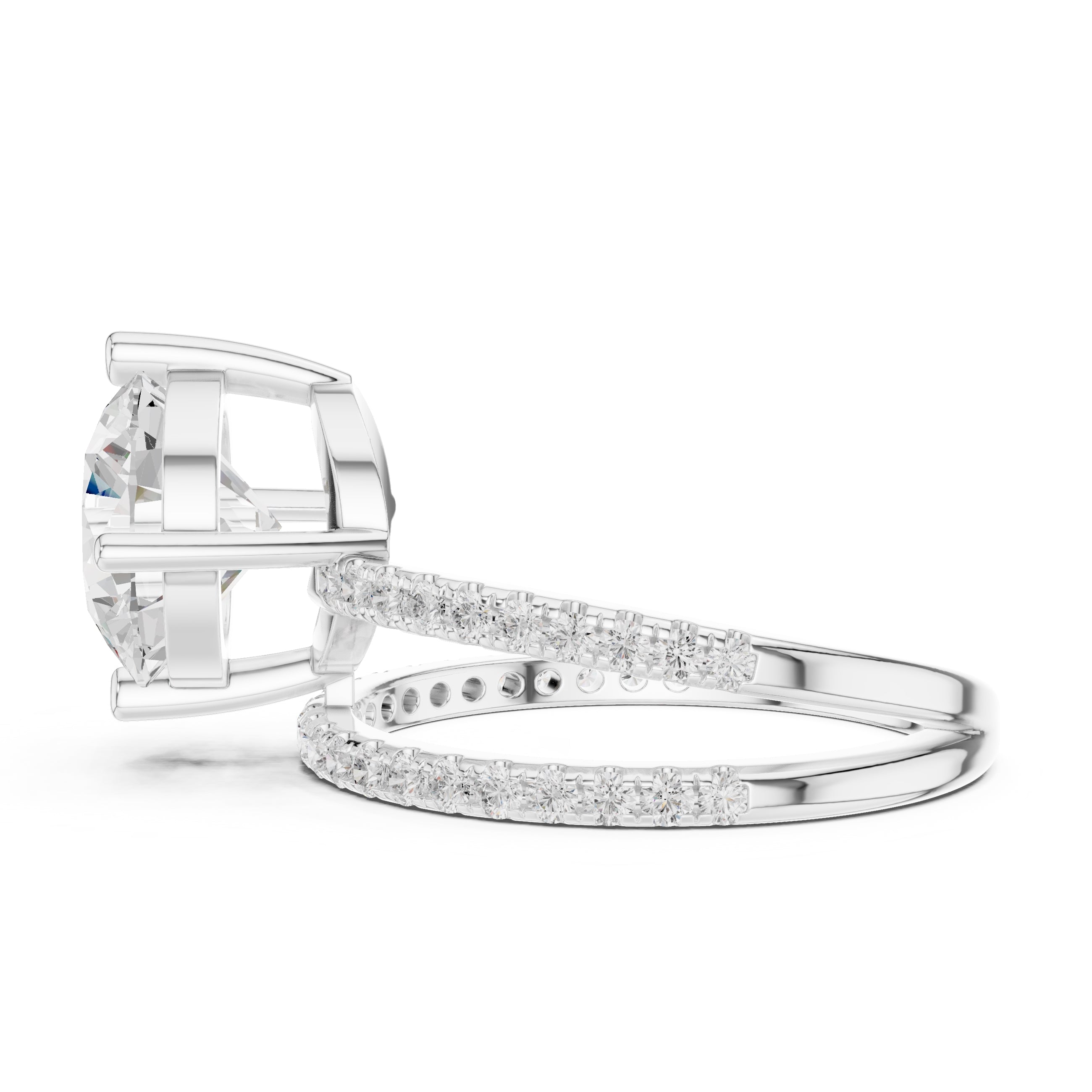 3.00 ct Intertwined Harmony Ring 3ct White Gold Round