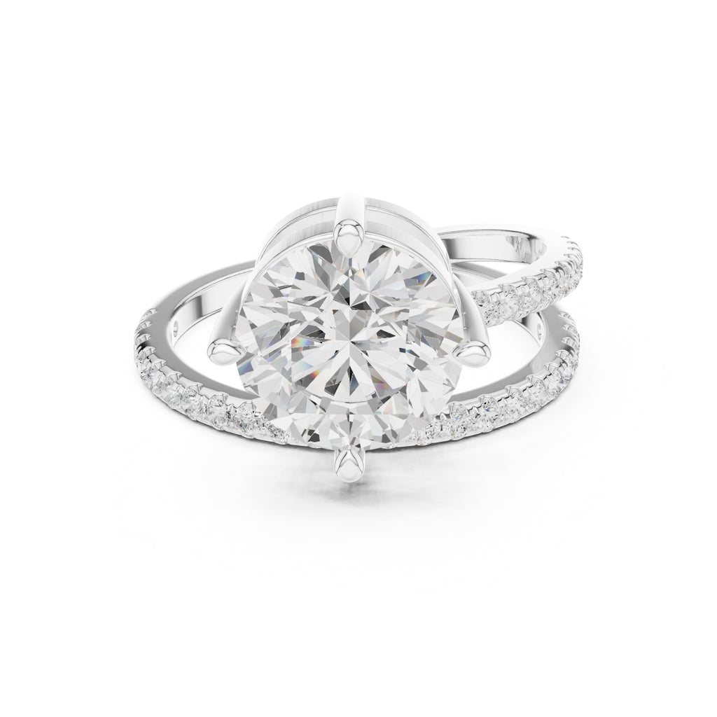 3.00 ct Intertwined Harmony Ring 3ct White Gold Round