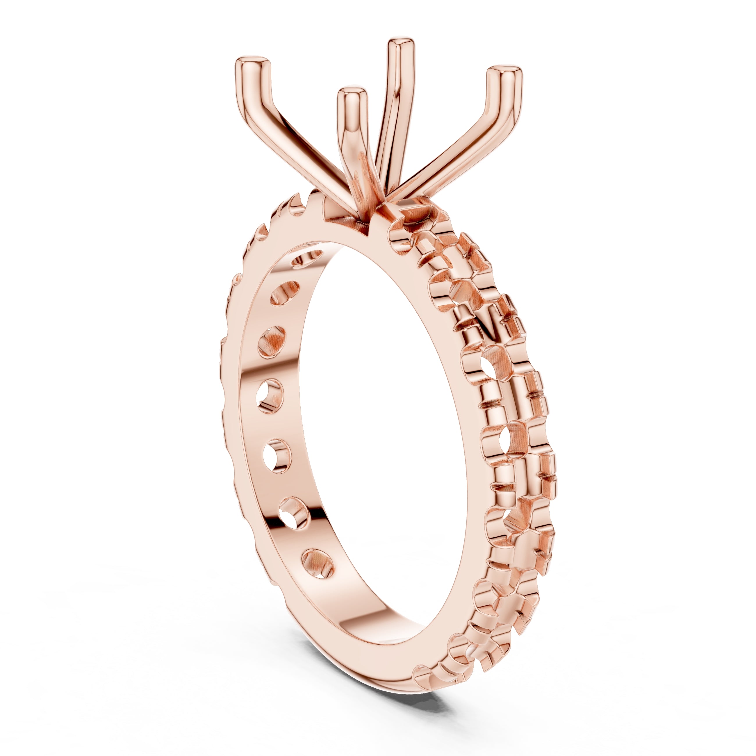 3.00 ct Majestic Eternity Setting 3ct Rose Gold Cushion