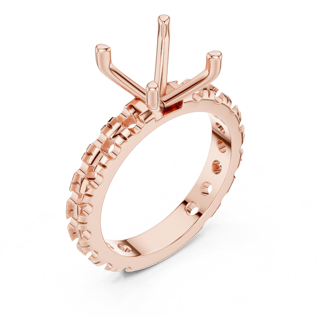 3.00 ct Majestic Eternity Setting 3ct Rose Gold Cushion