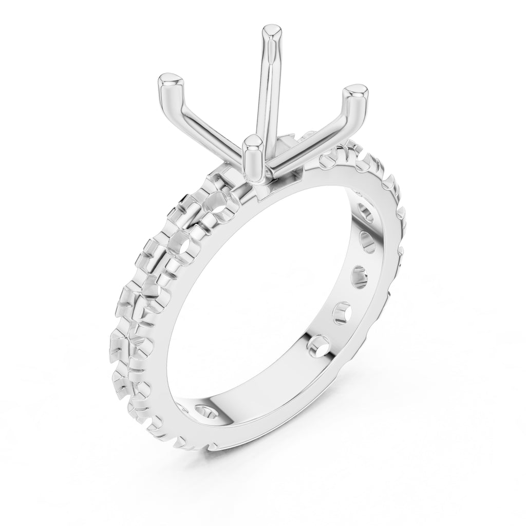 3.00 ct Majestic Eternity Setting 3ct White Gold Cushion